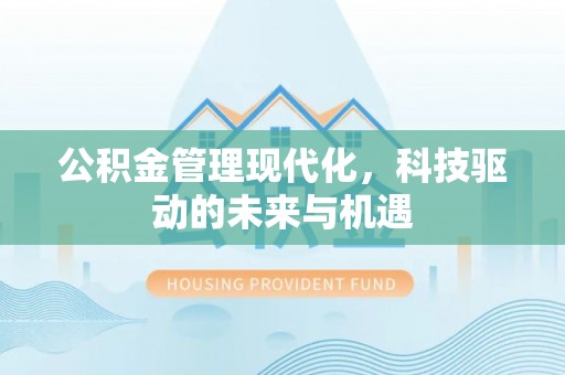 沿河公积金管理现代化，科技驱动的未来与机遇