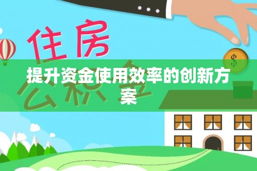 沿河提升资金使用效率的创新方案