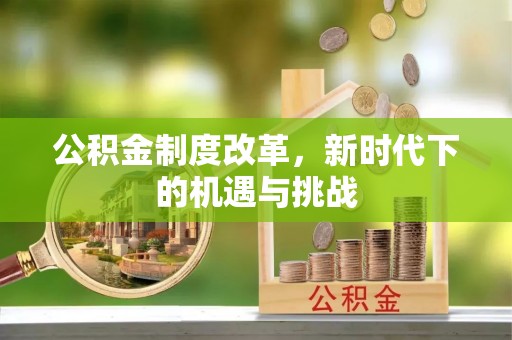沿河公积金制度改革，新时代下的机遇与挑战