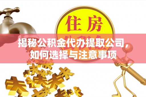 沿河揭秘公积金代办提取公司，如何选择与注意事项
