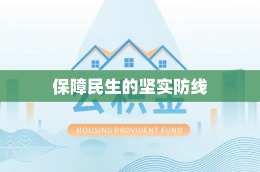 沿河保障民生的坚实防线