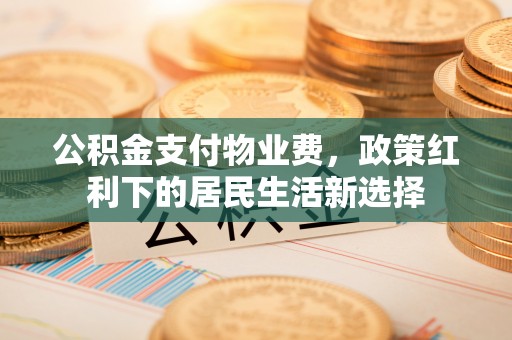 沿河公积金支付物业费，政策红利下的居民生活新选择