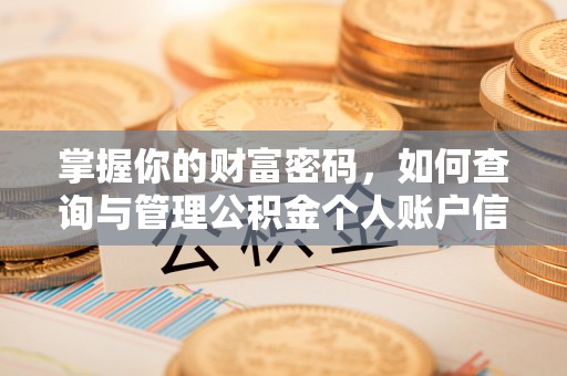 沿河掌握你的财富密码，如何查询与管理公积金个人账户信息