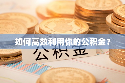 沿河如何高效利用你的公积金？