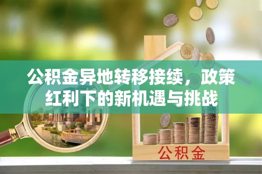 沿河公积金异地转移接续，政策红利下的新机遇与挑战