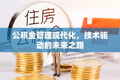 沿河公积金管理现代化，技术驱动的未来之路